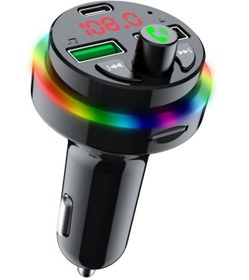 Resim Concord Sprange STF1 Rgb Işıklı PD 25W + QC 3.1A Şarj Bluetooth 5.1V Fm Transmitter 