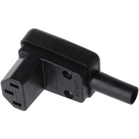 Resim C13 Güç Fişi 90 Derece Açılı Iec 320 Dişi Fiş Güç Kablosu Kablo Konnektörü 