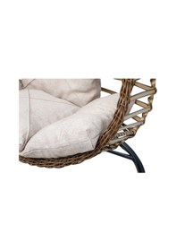 Resim Tu Tienda Rattan Tek Kişilik Bahçe Balkon Ev Salıncağı,kahverengi Krem 