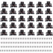 Resim 30 Takım Paslanmaz Çelik Çift Makaralı Mandallı Dolap Kapıları Kendinden Elastik Manyetik Sönümleme Tamponu 