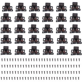 Resim 30 Takım Paslanmaz Çelik Çift Makaralı Mandallı Dolap Kapıları Kendinden Elastik Manyetik Sönümleme Tamponu 