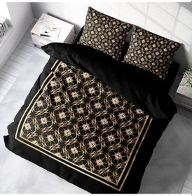 Resim Monohome Gold Deco 3D Pamuk Saten Çift Kişilik Nevresim Takımı 
