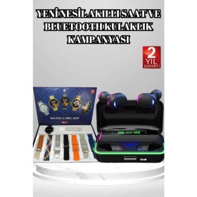 Resim Zero Land Mtxdpn Powerbank Bluetooth Kulaklık Ve Akıllı Saat 7 Kordonlu Metal Kordon Plastik Kordon 