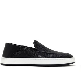 Resim Erkek Siyah Deri Casual Loafer Derimod