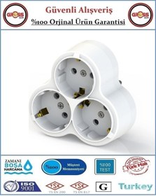 Resim GrossAVM Üçlü Topraklı Golyat Fiş Priz 