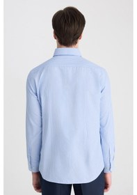 Resim Ds Damat Slim Fit Mavi Çizgili Gömlek 5hf02hd01186m Çok Renkli 