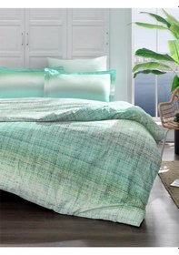 Resim Ranforce Nevresim Takımı Çift Kişilik Weave Yeşil 