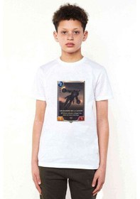 Resim Granadero De La Legion Baskılı Unisex Çocuk Beyaz T-Shirt 