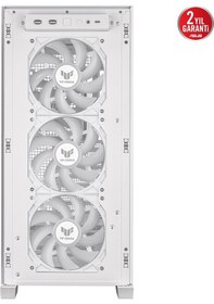 Resim Asus Tuf Gaming Gt302 Argb Fanlı Beyaz Atx Oyuncu Kasası 
