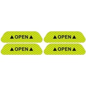 Resim Sarı 4 Adet/takım Araba Açık Yansıtıcı Bant Uyarı Işareti Yansıtıcı Açık Uyarı Gece Sürüş Güvenlik Aydınlatma 