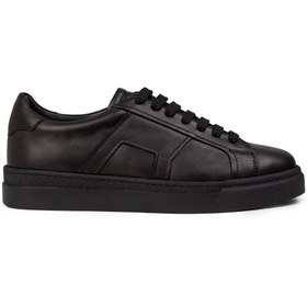 Resim Deery Erkek Hakiki Deri Siyah Sneaker Ayakkabı 