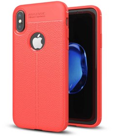 Resim Apple iPhone X ile Uyumlu Kılıf Deri Görünümlü Silikon Telefon Kılıfı Kapak 