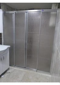 Resim Markaduş İki Duvar Arası Krom Mika Duşakabin (Duvardan Duvara) Krom 