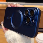 Resim Oylaxoy Korumalı Kılıf, Iphone 14, 15, 13, 11 ve 12 Pro Max için Uygun, Magsafe, Ultra-Matte Metalik Parlaklık, Şok Geçirmez İnce Yumuşaklık, Yükseltilmiş Lens Kenar Koruma ve Güçlü Manyetik Tasarım ile, 6.7 İnçlik Derin Mavi Iphone 14 Pro Max ile Uyumlu. 