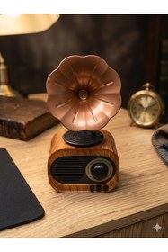 Resim Dynego B5 Nostaljik Plak Görünümlü Gramafon Usb Aux Bluetooth Yüksek Ses Kalitesi Büyük Boy En Kalitelisi Elistech 