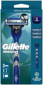 Resim Gillette UEFA Champions League Special Edition Mach3 Erkekler İçin Tıraş Makinesi,3-Bıçaklı 