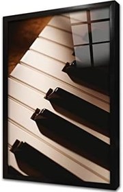 Resim Piyano ve Notalar Çerçeveli Cam Tablo 20x30 cm CA08043 