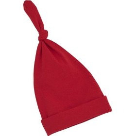 Resim Babygiz Yenidoğan Kız Erkek Bebek %100 Pamuklu Penye Extra Yumuşak Hafif Terletmez Bere 0-6 Ay Kırmızı 