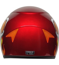 Resim Mts K6 Skull Red Full Face Çocuk Motosiklet Kaskı Kırmızı Renkli PP Malzeme ile Üst Düzey Koruma 