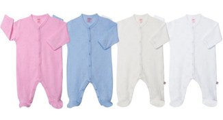 Resim Sevi Bebe Jakarlı Patikli Pijama Tulum 
