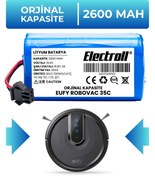 Resim ELECTROLL Eufy Robovac 35c Uyumlu Batarya (ORJİNAL KAPASİTE) 2600mah Pil Robot Süpürge Batarya Değişimi 