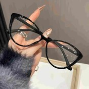 Resim Kadınlar için Kedi Gözü Moda Gözlükleri - Şeffaf PC Çerçeve ve Lens, Altın Tonlu Aksesuarlarla Minimalist Tasarım, Hafif Dekoratif Gözlükler, Günlük ve Resmi Giyim için, Günlük Gözlükler, Sophistike Gözlükler, Dayanıklı Gözlükler 