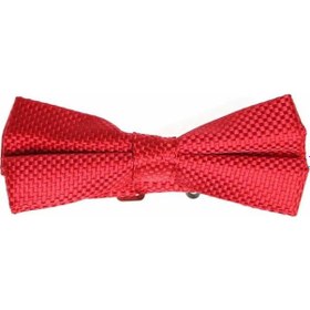 Resim Kırmızı Dokuma Desenli Papyon - /DP-605 Kırmızı 