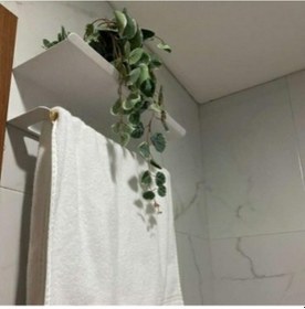 Resim Antory Raflı Havluluk Beyaz Metal Beyaz 