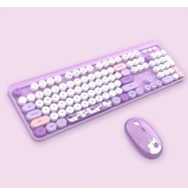 Resim Pileli Store Pilelistore Hello Bear Mor Klavye Mouse Set 