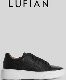 Resim Kids Club Shoes Lufian 111230187 Tommy Casual Deri Erkek Sneaker Ayakkabı SİYAH-BEYAZ 