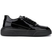Resim Tamer Tanca Erkek Hakiki Deri Siyah Rugan Sneakers & Spor Ayakkabı 1093 2620 Erk Ayk Y25 Sıyah Rgn Siyah 