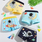 Resim 4 adet Erkek Boksör Külotu Karikatür Astronot ve Uzay Temalı Tasarımlarla - Gençler için Nefes Alabilir, Esnek ve Rahat İç Çamaşırı, Rahat Stil, Orta Esneklik, Rahat Giyim İçin Mükemmel, Gençler İç Çamaşırı | Eğlenceli Tasarım | Rahat Uygunluk, Boxer Şort, Erkek Boksör/Külot, Erkek Astronot Külotu, Erkek İç Çamaşırı, Erkek Boksör Külotları 
