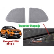 Resim Point Peugeot 2008 Iç Kapı Tweeter Kapağı 2019 Sonrası 2 Prç Aluminyum 