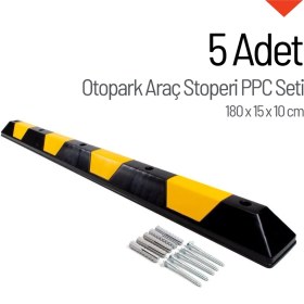 Resim İleri Trafik 5'li Otopark Araç Stoperi PPC Set 