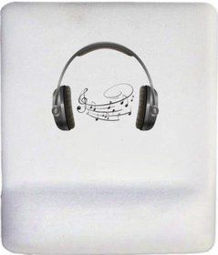 Resim Headphone Bilek Destekli Mouse Pad Mousepad 