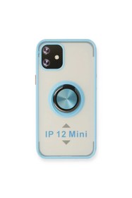 Resim artlab Art İphone 12 Kılıf Montreal Yüzüklü Silikon Kapak - Buz Mavi Lab 