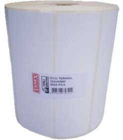 Resim Tanex Barkod Etiketi Termal Eco 20x40 MM 25 MM Çap 5000 Lİ 