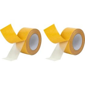 Resim Qcuiil Çift Taraflı Halı Bandı Ağır Hizmet Tipi, Kolay Yırtılabilen Yüksek Yapışkanlı Halı Bandı, 66FT Bant (Yurt Dışından) 