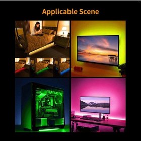 Resim Dancemonkey Esnek Rgb Led Şerit Işık 0.5m Usb Güç 3 Tuş Kontrol Bilgisayar Tv Aydınlatma Çok Renkli Çok Renkli 