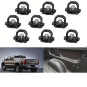 Resim Hightower 9 Parça Sert Alüminyum Alaşımlı Kanca: Silverado/colorado/canyon İçin Ayarlanabilir Bağlantı Kayışları, Siyah Kaplama, Kolay Montaj 