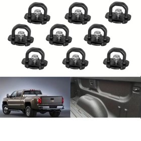 Resim Hightower 9 Parça Sert Alüminyum Alaşımlı Kanca: Silverado/colorado/canyon İçin Ayarlanabilir Bağlantı Kayışları, Siyah Kaplama, Kolay Montaj 