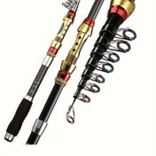 Resim Easytoday Premium Karbon Fiber Teleskopik Olta, 1.8-3.6m - Döner Döküm, Hızlı Eylem, Orta Güç - Siyah & Kırmızı Rehberlerle, Deniz Balıkçılığı İçin İdeal, Çok Yönlü Balıkçılık Aracı|Şık Balıkçılık Ekipmanı|Teleskopik Tasarım 