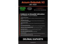 Resim Arzum AR4301 Robotek X2 2600mAh Robot Süpürge Bataryası - Gerçek Kapasite, Maksimum Güvenlik 