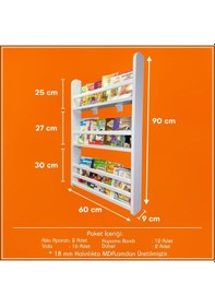 Resim Çocuk Odası Kitaplık Montessori Kitaplık Bebek Odası Kitaplık Beyaz 