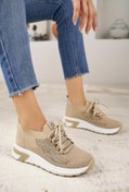 Resim Nesil Shoes Lady 3002 Vizon Triko Kadın Sneakers 