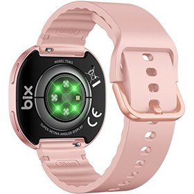 Resim Bix TSW3 42mm Ultra İnce 1.32 inç AMOLED Ekran Bluetooth Aramalı Metal Çerçeve Nabız SpO2 Ölçer Akıllı Saat Pembe 
