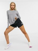 Resim Nike W Nk Miler Top Ls Kadın Gri Koşu Uzun Kollu Tişört Dj0953-056 