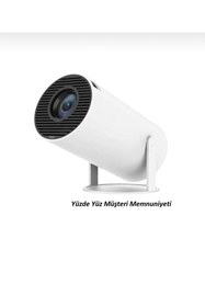 Resim WASHA Hy300 Beyaz Ultrahd Projeksiyon Wifi Bluetooth Ekran Yansıt 