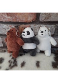 Resim Kafadar Ayılar 3'lü Peluş Anahtarlık Seti 