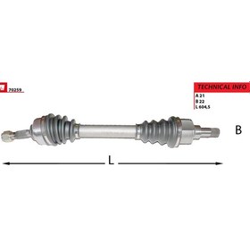 Resim MGA 70259 AKS SOL ABSSİZ 206 1.4 HDI 1.6 TU5 